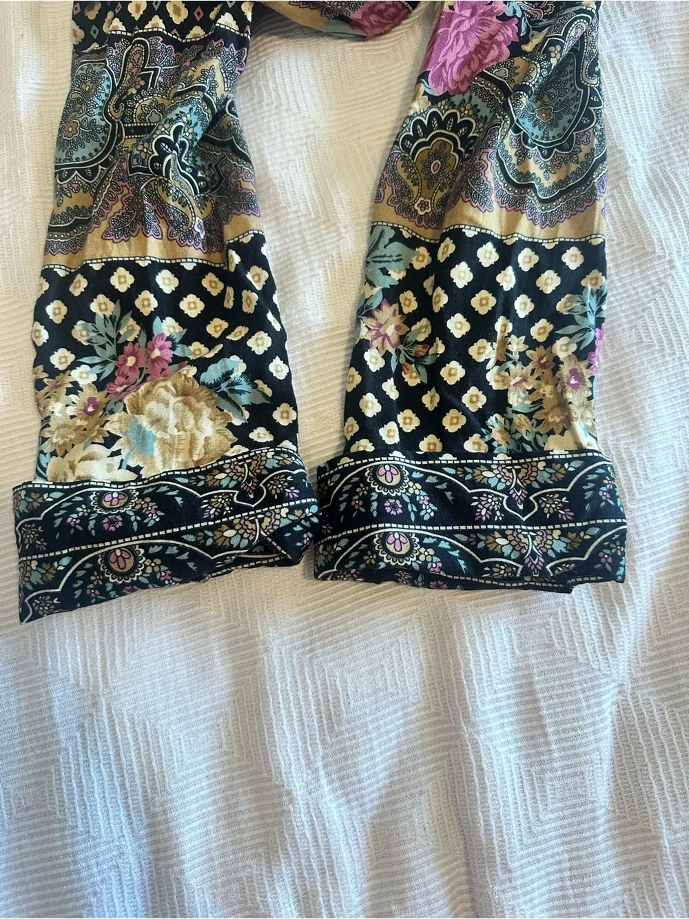 Vintage Floral Paisley Open-Front Jacket Black/Multi